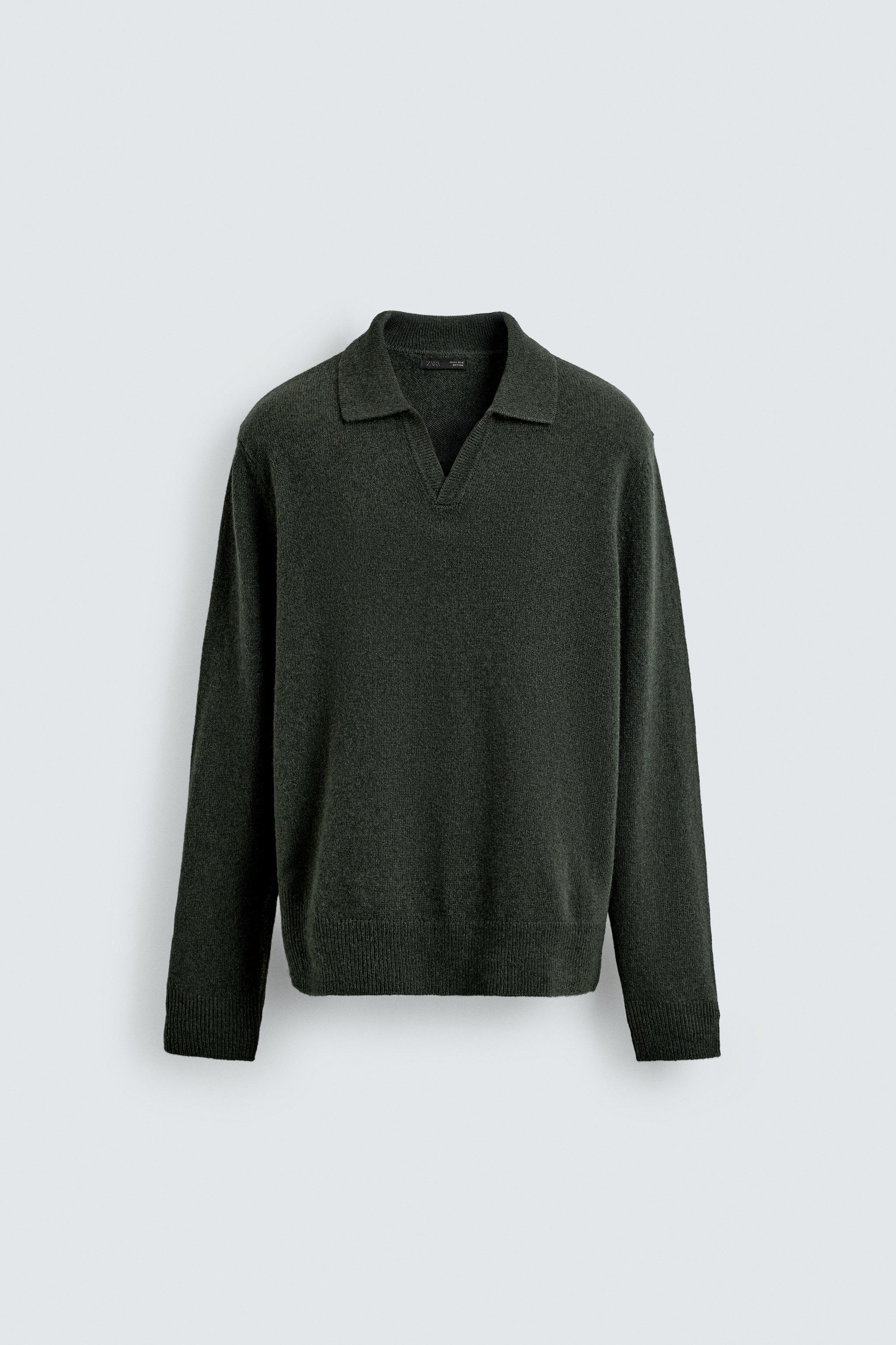 100% WOOL KNIT POLO SHIRT